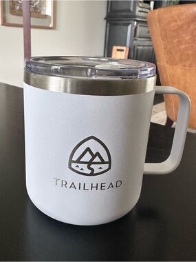Trailhead White Insulated Travel Mug with Handle